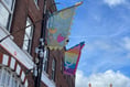 60 flags now up in Crediton for the Coronation weekend
