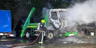 Skip lorry fire at Longdown near Exeter
