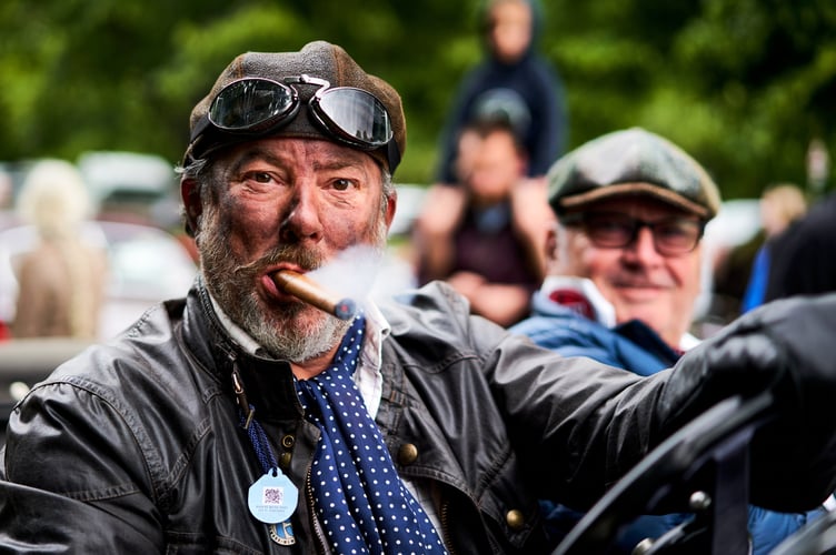 Stephen Frost in his Bentley at the Haslemere Classic Car Show