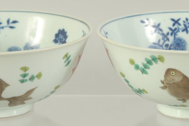 Two Chinese famille rose bowls sold for a shock £45,500 at John Nicholson's Islamic and Oriental auction