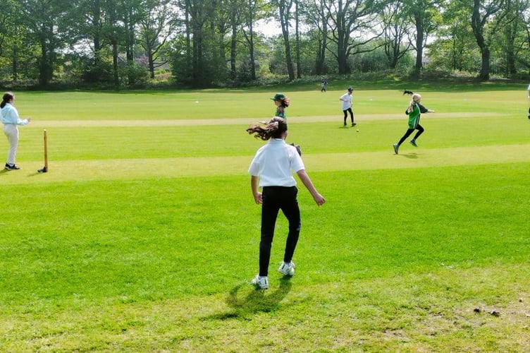 Petersfield under-nine girls in action at the Heath