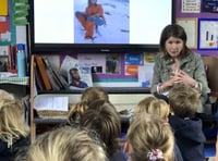 Mountain explorer Rebecca Stephens visits Froxfield Primary School