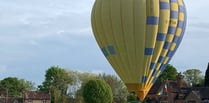 Video: Hot air balloon stops play for Chiddingfold under-tens