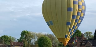 Video: Hot air balloon stops play for Chiddingfold under-tens