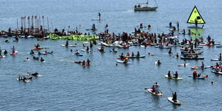 Teignbridge campaigners join the big Paddle Out Protest