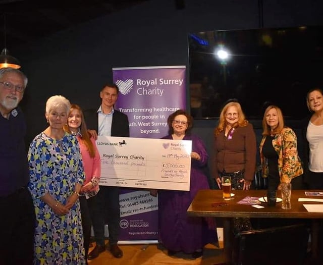 Football club quiz raises £2,000 for Royal Surrey's new cancer centre