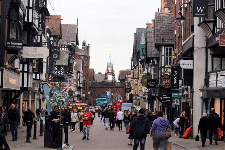 In March, Cllr Martin wrote ‘I cannot think of a single place where [pedestrianisation] has been successful’ – but would Farnham not want to replicate the success of the likes of Eastgate Street in Chester (pictured)?