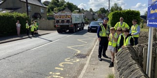 Two Rivers and police join Drybrook pupils for school speed check
