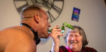 Butler in the buff surprises care home resident for her 75th birthday