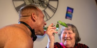 Butler in the buff surprises care home resident for her 75th birthday