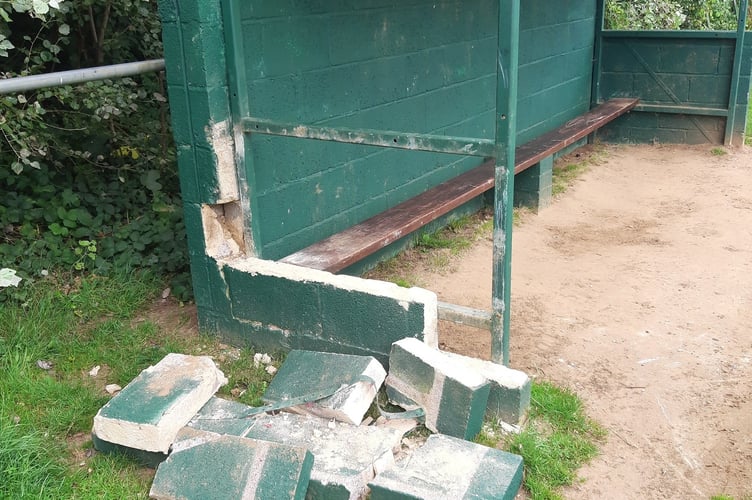 Dugout damage