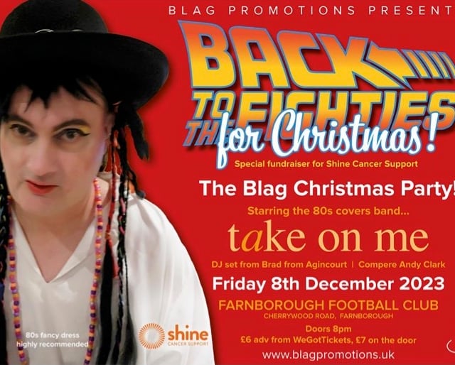 Back to the Eighties Christmas party to raise cash for cancer charity