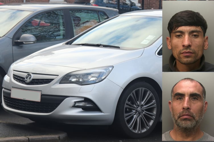 Luis Contreras Tuninetti (top) and Julio Duran Tuninetti (born) have been jailed for a combined four years and four months after the silver Vauxhall Astra they were using was linked to a string of burglaries