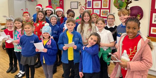 There was Christmas Cheer aplenty at Landscore Primary School
