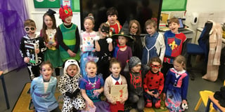 Dress-up day and storytelling at Yeoford on World Book Day
