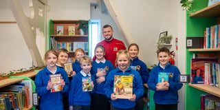 Exeter City FC Captain opens newly renovated school library
