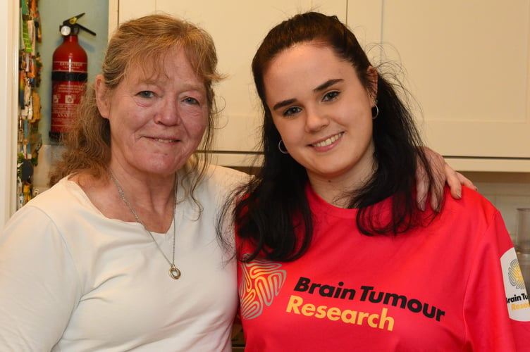 Theresa and Anna Hardwick together in March 2024. Photo released March 28 2024. A mum says she's lucky after a bout of food poisoning led to a deadly brain tumour diagnosis. Theresa Hardwick, 58, was holidaying in Saint Brieuc, Brittany, France, when she began vomiting and talking nonsense. She was rushed to Central Hospitalier de Saint Brieuc and diagnosed with an egg-size low-grade brain tumour - which may have been growing for 30 years. Doctors had to perform a seven-hour operation to remove the tumour after she had a 90-minute seizure.
