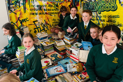 School donates incredible 2,318 books to Children’s Book Project