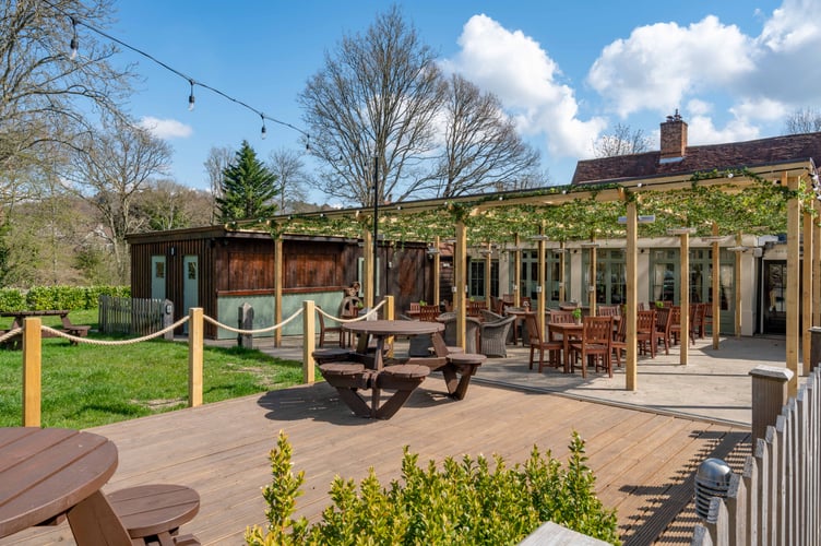 The Mill's outdoor dining space.