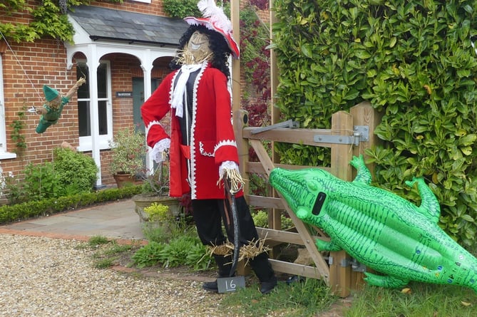 Captain Hook and Peter Pan at the Frensham Scarecrow Festival