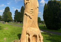 New life as sculptures for two felled trees