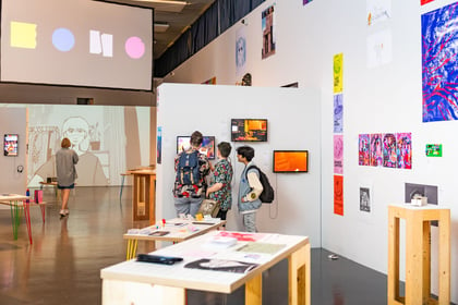 Graduates showing their work at University for the Creative Arts
