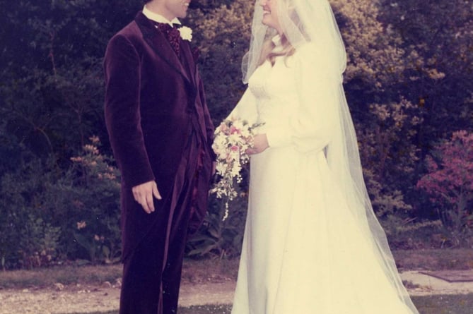 John & Gillian on their wedding day in 1974