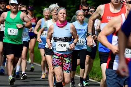 Perfect weather for running and chocolate medals for children