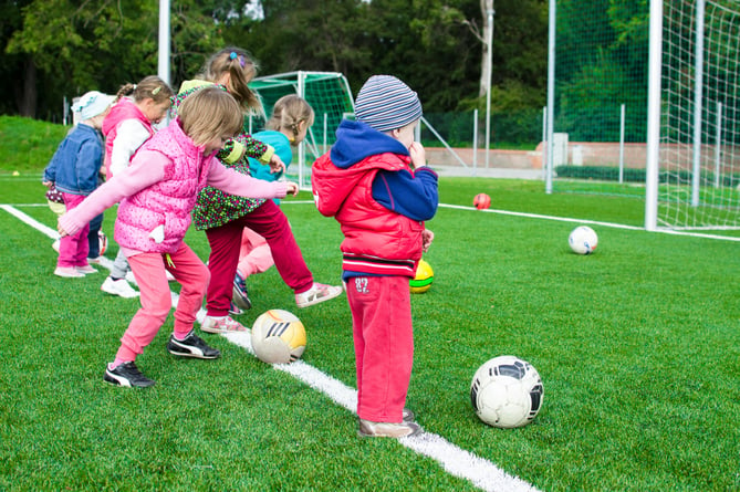 children playing stock image