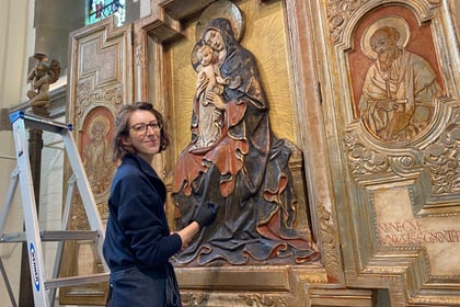 Mum's the word as church centrepiece is restored