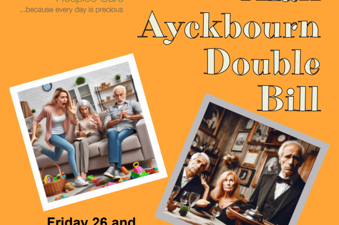 Alan Ayckbourn play poster, Rebus Theatre Company, July 2024.