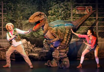 Dinosaurs prepare to take the stage in Aldershot