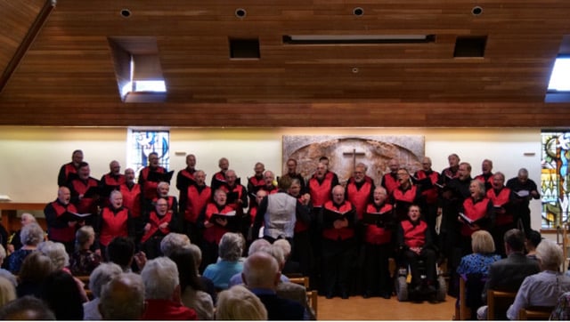 Hampshire and Surrey Hills Men's Choir, High Cross Church, Camberley, June 2024.