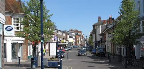 Alton High Street stock photo