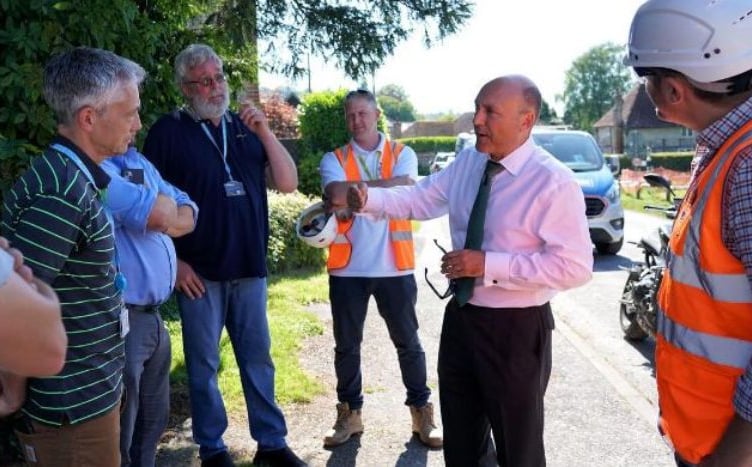 Andrew Griffith meeting Southern Water representatives