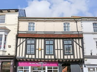 Period apartment for sale in town centre has "charming" roof terrace