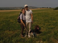 Couple and dogs take on 100-mile hike for cancer charity