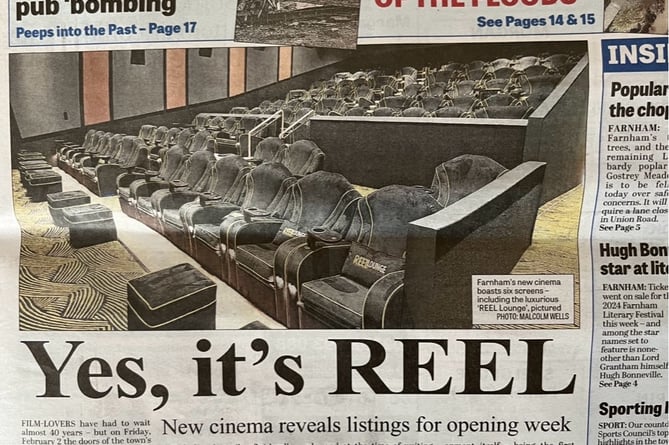 Farnham Cinema Reel Front Page January