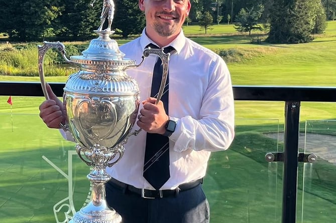 Dave Barrett with the Dupree Challenge trophy, Rowlands Castle, August 10th 2024.