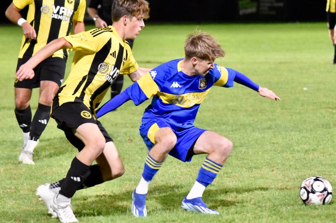 Petersfield Town, in blue, v Wincanton Town, FA Vase, Love Lane, Petersfield, September 24th 2024.