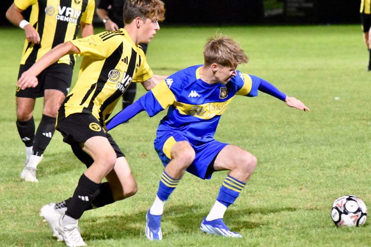 Petersfield Town, in blue, v Wincanton Town, FA Vase, Love Lane, Petersfield, September 24th 2024.