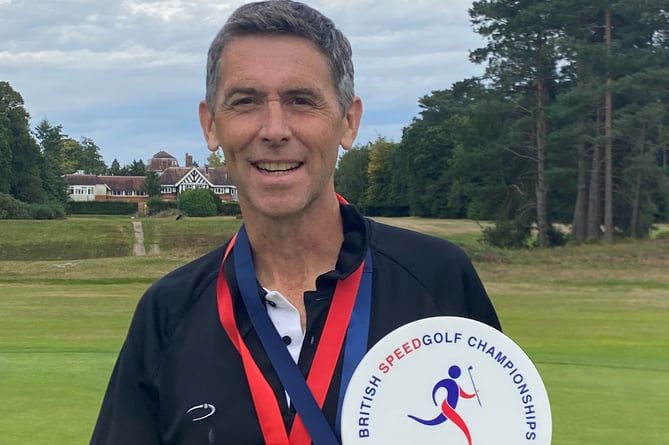 British Speedgolf Championships senior champion Adam Williams, Sunningdale Heath Golf Club, September 15th 2024.