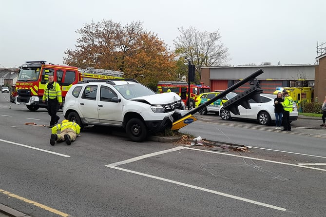 The scene of the crash near The Albion Tavern