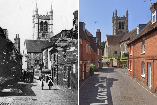 Lower Church Lane then and now