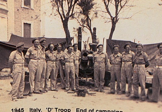 Ed Nelson as part of D Troop at the end of the Italian Campaign in 1945.