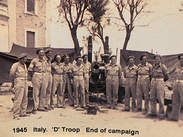 Ed Nelson as part of D Troop at the end of the Italian Campaign in 1945.