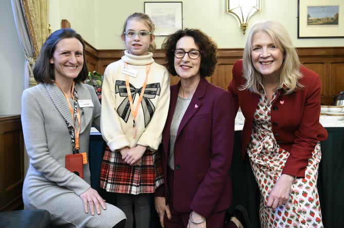 From left: Elise Cavanough, Isabelle Cavanough, Baroness Merron, Fiona Loud.