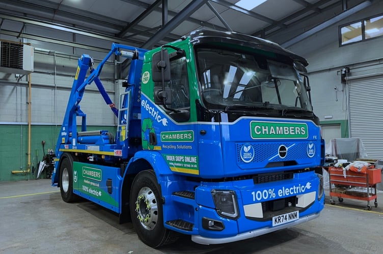 Chambers Waste Management electric skip loader