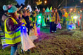 Festival atmosphere as town celebrates with lantern parade