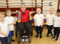 Paralympic medallist creates a gold rush at Farnham School